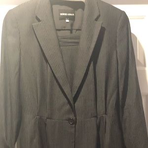 Vintage Giorgio Armani Grey Stripe Pant Suit